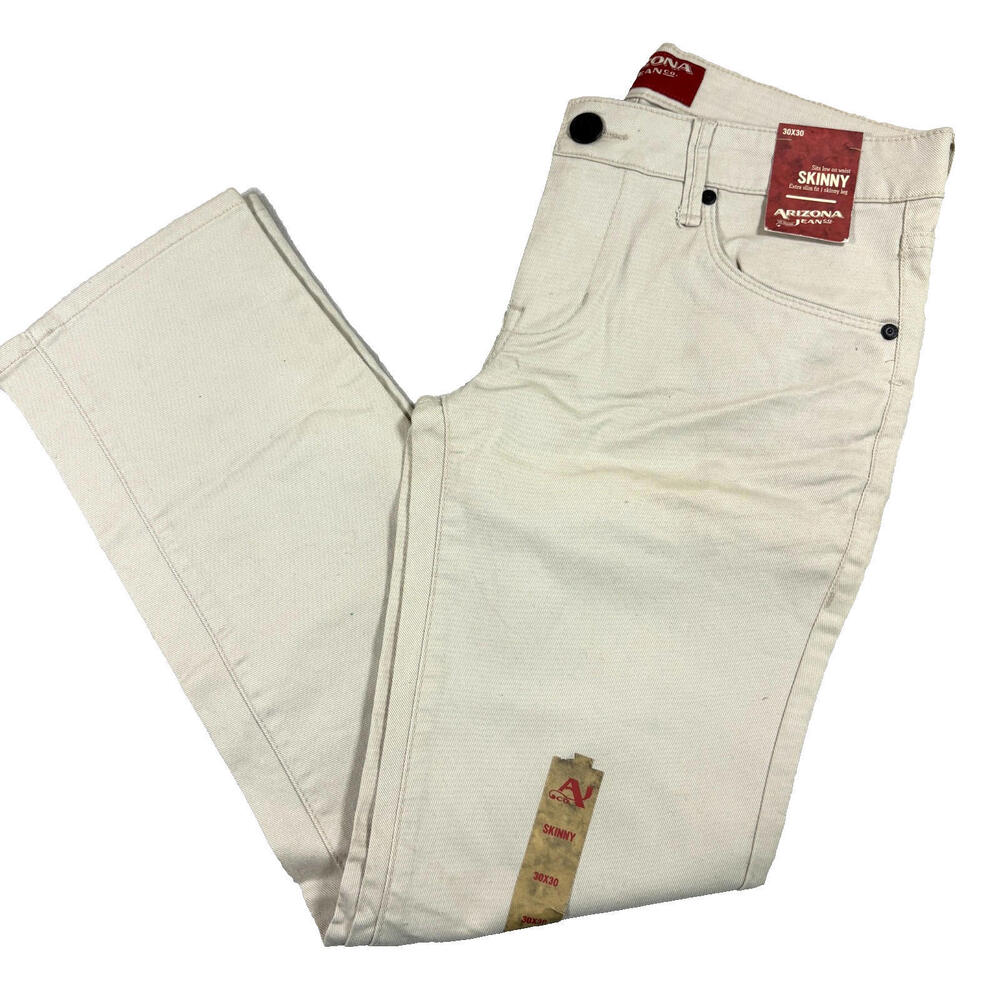 Arizona Jean Co Mens 30x30 Stone Skinny Jeans Slim Fit Stretch Denim Y2K Grunge